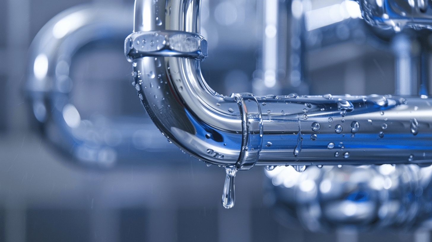 Close-up of plumbing pipes and valves in Los Angeles used as hero image for plumbing services